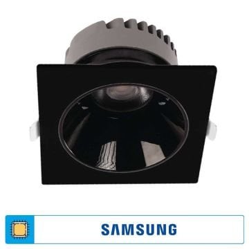 ACK AD10-02531 18 Watt Siyah Sıva Altı Kare SAMSUNG LED Spot - Beyaz Işık (6500K)