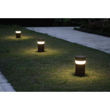 EGGE EG-9065 6 Watt 25 cm Antrasit LED Bollard Armatür - Gün Işığı (3000K)