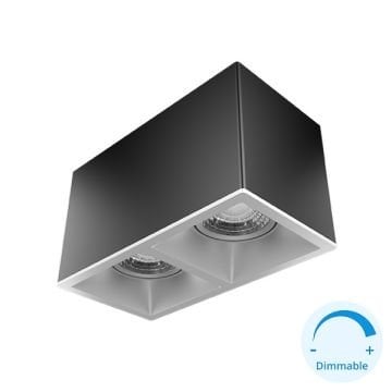 GOYA GY 1862-8 2x8 Watt Siyah-Beyaz DİMLİ Sıva Üstü İkili LED Spot