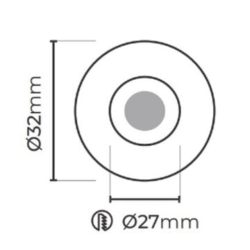 MOLLED MOL7036 1 Watt Krom Kasa LED Mini Spot - Gün Işığı (3000K)