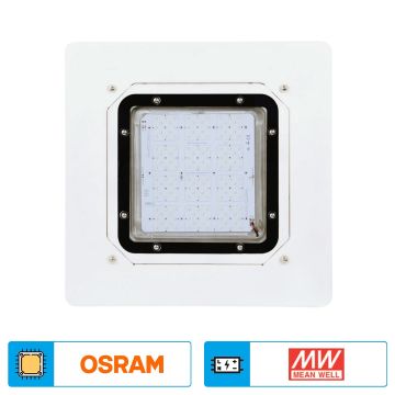 inoled 5350-03 100 Watt LED Kanopi Armatür - OSRAM LED & MEAN WELL Driver - Ilık Beyaz (4000K)