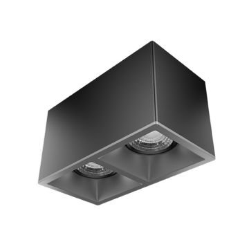 GOYA GY 1862-8 2x8 Watt Siyah-Titanyum Gri Sıva Üstü İkili LED Spot
