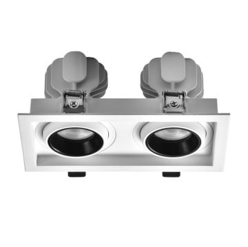 MOLLED MOL5026 2x30 Watt Beyaz/Siyah Kasa LED Mağaza Spotu (SAMSUNG/OSRAM LED & EAGLERISE/PHILIPS/LIFUD Driver)