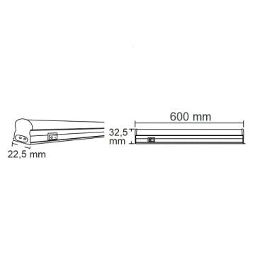 K2 GLOBAL KFL138 Anahtarlı 8 Watt 60 cm T5 LED Bant Armatür