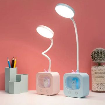 YCL YML 255 5 Watt Dimli ve Dokunmatik, Şarjlı Pembe Akrobatik LED Masa Lambası - 3 Işık Renkli (Beyaz + Işık Beyaz + Gün Işığı)