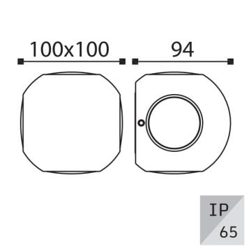 EGGE EG-9250 4x2 Watt Antrasit 4 Yönlü Dış Mekan LED Aplik - Gün Işığı (3000K)