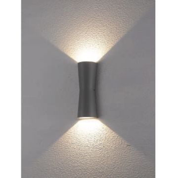 EGGE EG-9225 2x6 Watt Antrasit Çift Yönlü Dış Mekan LED Aplik (CREE LED) - Gün Işığı (3000K)