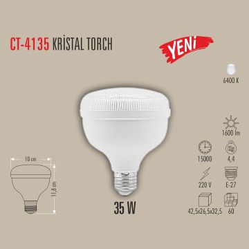 CATA CT-4135 35 Watt Torch LED Ampul - Beyaz Işık (6400K)