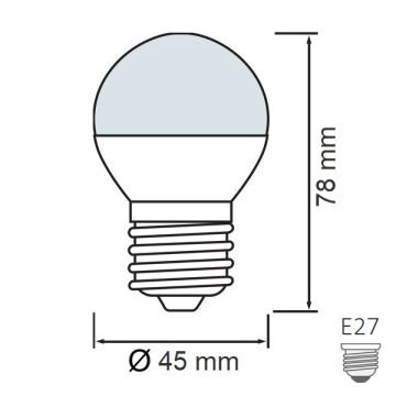 HOROZ 001-005-0006-E14 ELITE 6 Watt E14 Duylu G45 LED Top Ampul