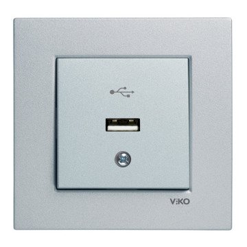 VİKO 92605015 USB Konnektör Kapağı [Gümüş]