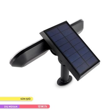 ACK AG60-02801 10 Watt/h Solar Aplik/Solar Kazıklı Bahçe Armatürü - Gün Işığı (3000K) - PC Gövde