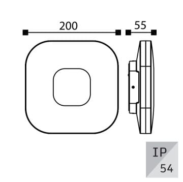 EGGE EG-9285 10 Watt Antrasit Dış Mekan LED Aplik - Gün Işığı (3000K)