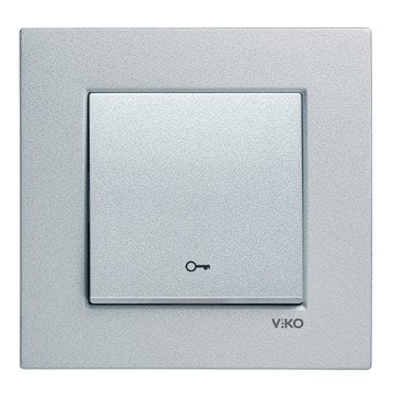 VİKO Novella/Trenda 92605005 Kapı Otomatiği Anahtarı Düğmesi [Gümüş]