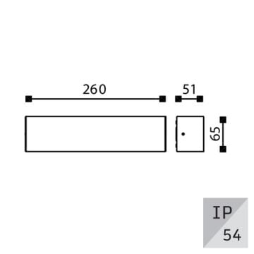 EGGE EG-9275 2x11 Watt Antrasit Çift Yönlü Dış Mekan LED Aplik - Gün Işığı (3000K)