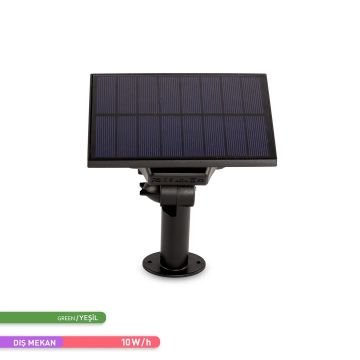 ACK AG60-01851 10 Watt/h Solar Aplik/Solar Kazıklı Bahçe Armatürü - Yeşil Işık - PC Gövde