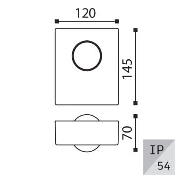 EGGE EG-9245 2x3 Watt Antrasit Çift Yönlü Dış Mekan LED Aplik - Gün Işığı (3000K)