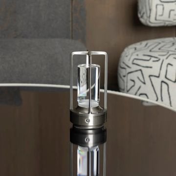 CATA CT-8439-Gri Vegas Dimli ve Dokunmatik, Şarjlı LED Masa Lambası - 3 Işık Renkli (Beyaz + Ilık Beyaz + Gün Işığı)
