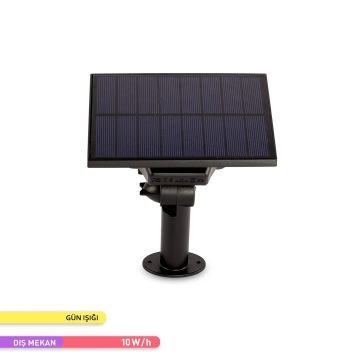 ACK AG60-01801 10 Watt/h Solar Aplik/Solar Kazıklı Bahçe Armatürü - Gün Işığı (3000K) - PC Gövde