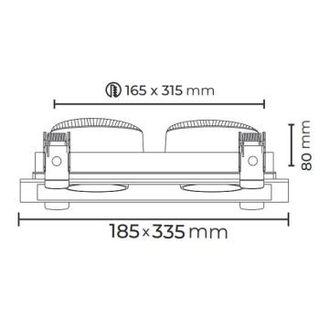 MOLLED MOL2082Y 2x9 Watt Beyaz Kasa LED Mağaza Spotu (SAMSUNG/OSRAM LED & EAGLERISE/PHILIPS/LIFUD Driver)