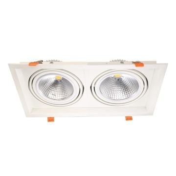 MOLLED MOL2082Y 2x9 Watt Beyaz Kasa LED Mağaza Spotu (SAMSUNG/OSRAM LED & EAGLERISE/PHILIPS/LIFUD Driver)