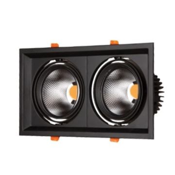 MOLLED MOL2082Y 2x9 Watt Siyah Kasa LED Mağaza Spotu (SAMSUNG/OSRAM LED & EAGLERISE/PHILIPS/LIFUD Driver)