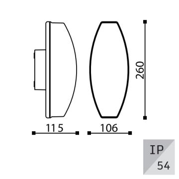 EGGE EG-9290 6 Watt Antrasit Dış Mekan LED Aplik - Gün Işığı (3000K)