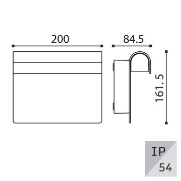 EGGE EG-9510 6 Watt Antrasit Dış Mekan LED Aplik - Gün Işığı (3000K)