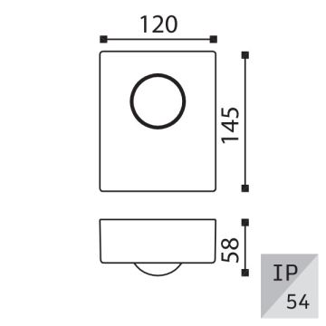 EGGE EG-9240 3 Watt Antrasit Tek Yönlü Dış Mekan LED Aplik - Gün Işığı (3000K)