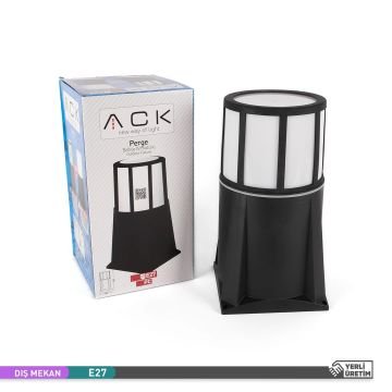 ACK AG57-01121 Kafesli Siyah Set Üstü Aplik (PC Gövde- E27 Duylu)