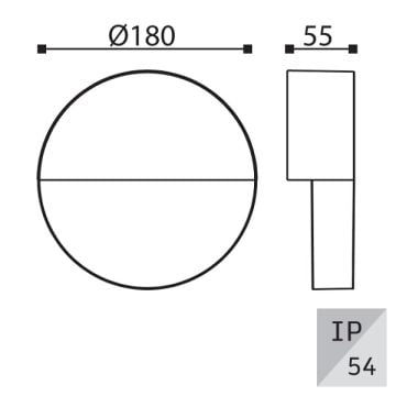 EGGE EG-9540 6 Watt Antrasit Yuvarlak Dış Mekan LED Aplik - Gün Işığı (3000K)