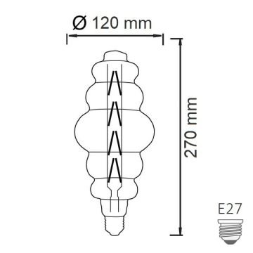 HOROZ 001-053-0008 ORIGAMI 8 Watt Rustik LED Ampul (Amber)