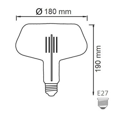 HOROZ 001-050-0008 GINZA 8 Watt Rustik LED Ampul (Amber)