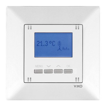 VİKO Karre/Meridian 90967132 Programlanabilir Dijital Termostat (Isıtma) [Beyaz]