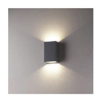 EGGE EG-9215 2x6 Watt Antrasit Çift Yönlü Dış Mekan LED Aplik (CREE LED) - Gün Işığı (3000K)