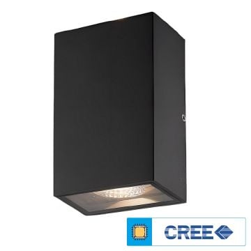 EGGE EG-9215 2x6 Watt Antrasit Çift Yönlü Dış Mekan LED Aplik (CREE LED) - Gün Işığı (3000K)