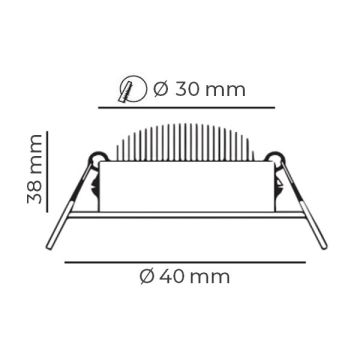 DÜNYA LED HS446 3 Watt Krom LED Yıldız Spot