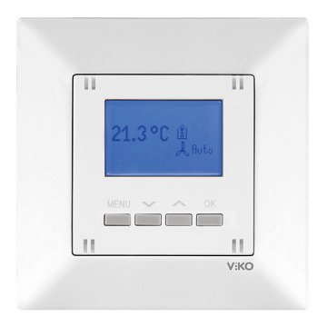 VİKO 90961070 Programlanabilir Dijital Termostat (Isıtma/Soğutma) [Beyaz]