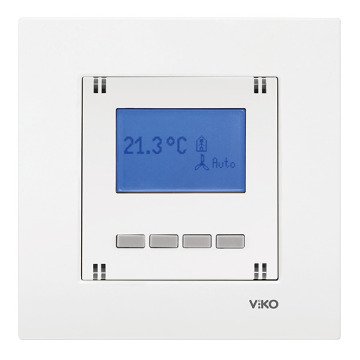 VİKO Karre/Meridian 90961070 Programlanabilir Dijital Termostat (Isıtma/Soğutma) [Beyaz]