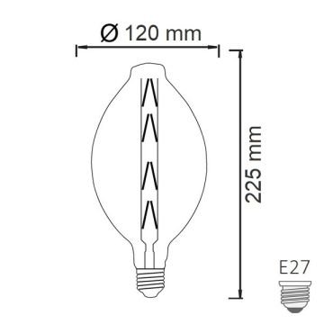 HOROZ 001-051-0008 ENIGMA 8 Watt Rustik LED Ampul (Amber)