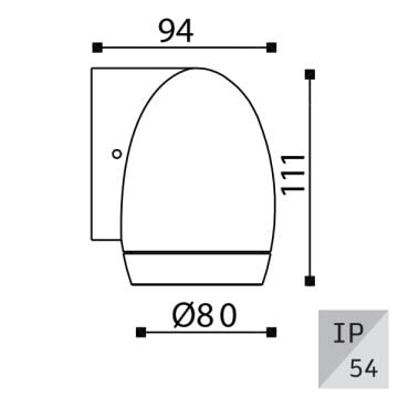 EGGE EG-9260 3 Watt Antrasit Tek Yönlü Dış Mekan LED Aplik - Gün Işığı (3000K)