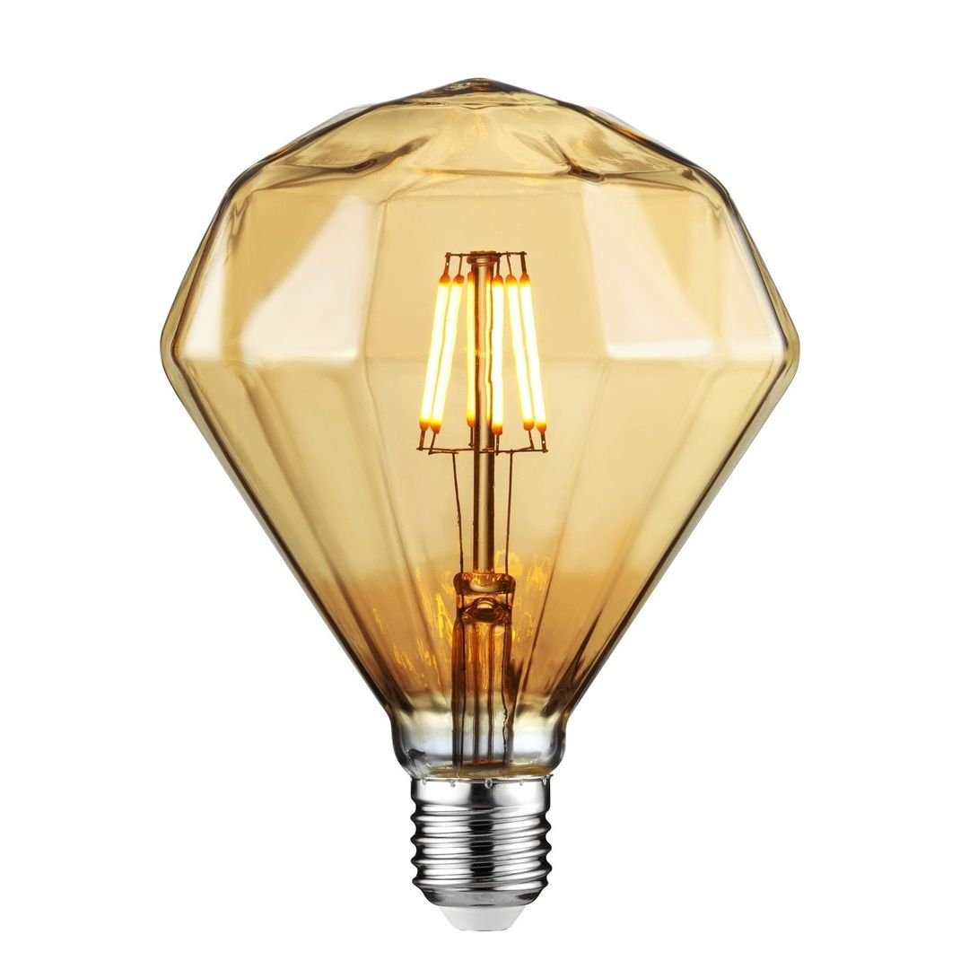 HOROZ 001-034-0006 6 Watt LED Rustik Elmas Ampul (Amber)
