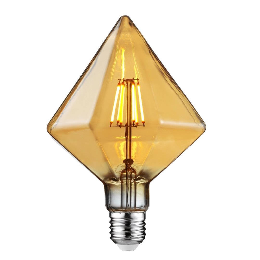 HOROZ 001-035-0006 6 Watt LED Rustik Prizma Ampul (Amber)