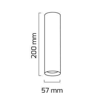 GOYA GY 1856-20 Siyah/Beyaz Kasa 14 Watt 6x20 cm DİMLİ Sıva Üstü Silindir Spot