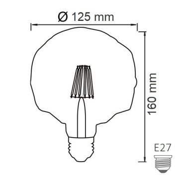 HOROZ 001-036-0006 6 Watt LED Rustik Kristal Ampul (Amber)