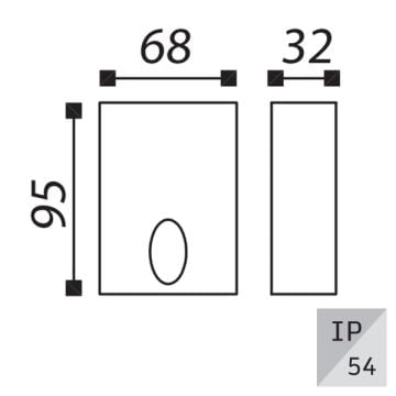 EGGE EG-9425 3 Watt Antrasit Dış Mekan LED Aplik - Gün Işığı (3000K)