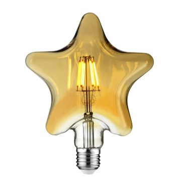 HOROZ 001-031-0006 6 Watt LED Rustik Yıldız Ampul (Amber)