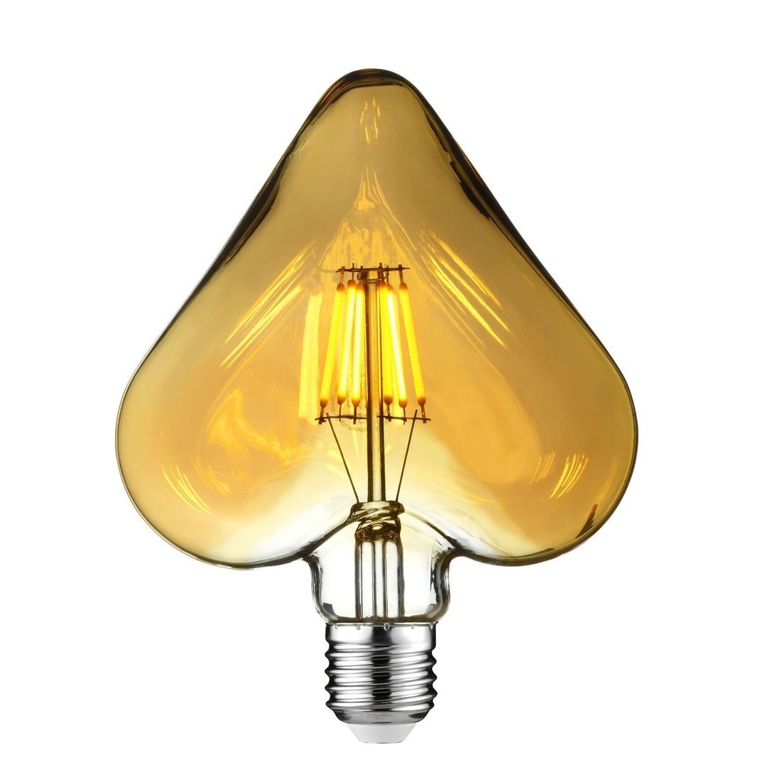 HOROZ 001-032-0006 6 Watt LED Rustik Kalp Ampul (Amber)