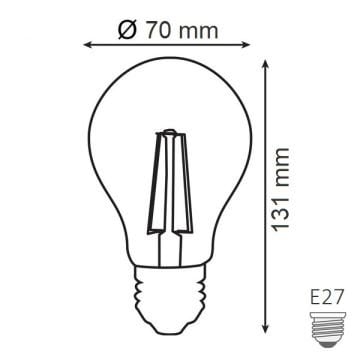 HOROZ 001-015-0015 15 Watt Şeffaf Camlı Rustik LED Ampul