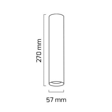 GOYA GY 1856-27 Siyah/Beyaz Kasa 14 Watt 6x25 cm DİMLİ Sıva Üstü Silindir Spot