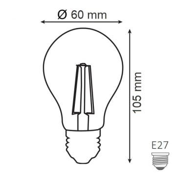 HOROZ 001-015-1008 8 Watt Şeffaf Camlı Dimli Rustik LED Ampul